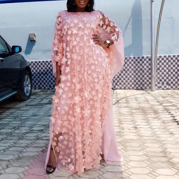 Bubu Gown - Chiffon with Frontal Petals