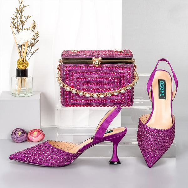 Shoe and Bag Set - Studded Design