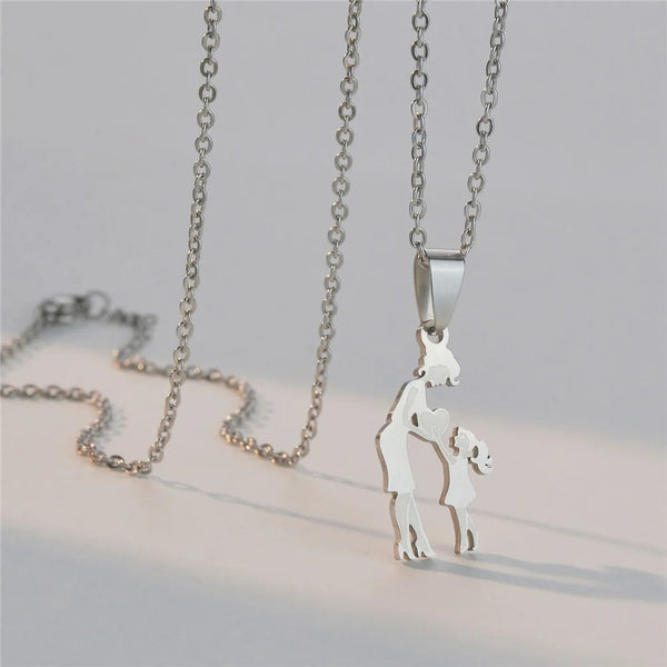Mother Daughter Pendant Necklace