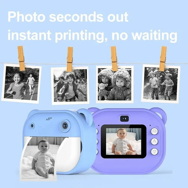 Instant Print Digital Camera - Black and White Photo
