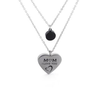 Double Layered - I Love You Mum Necklace