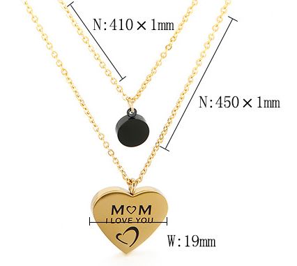 Double Layered - I Love You Mum Necklace