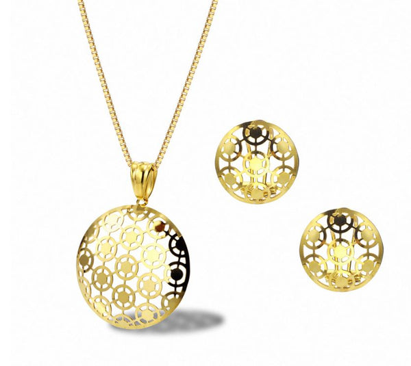 Hollow Round Jewellery Set