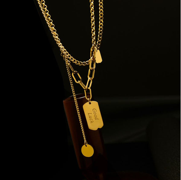 Good Luck Multi-layered Hip Hop Necklace
