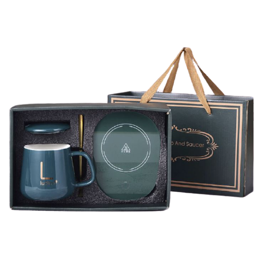 Mug with Heating Coaster Gift Set