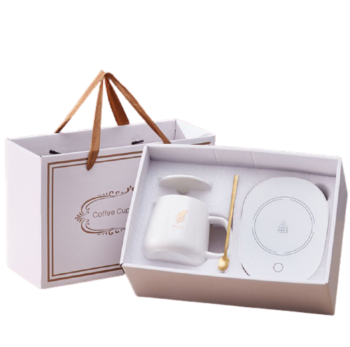 Mug with Heating Coaster Gift Set