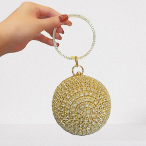 Clutch Bag - Round Rhinestone Evening Bag