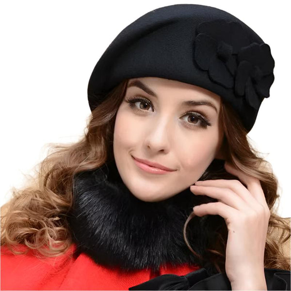 Winter Wool Felt French Beret