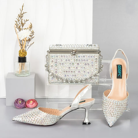 Shoe and Bag Set - Studded Design